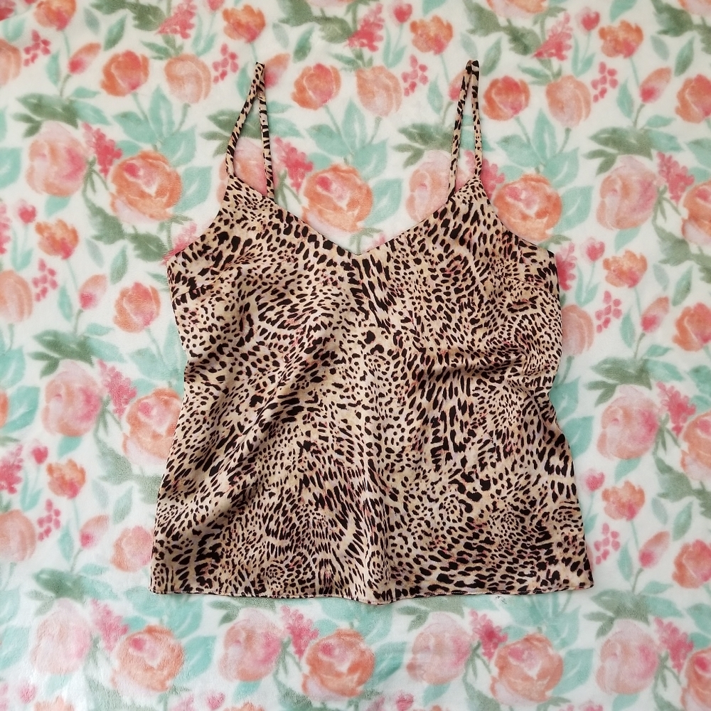 Leopard Print Satin Cami